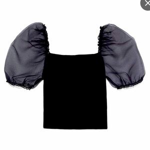 Zara Puff Sleeve Knit Top